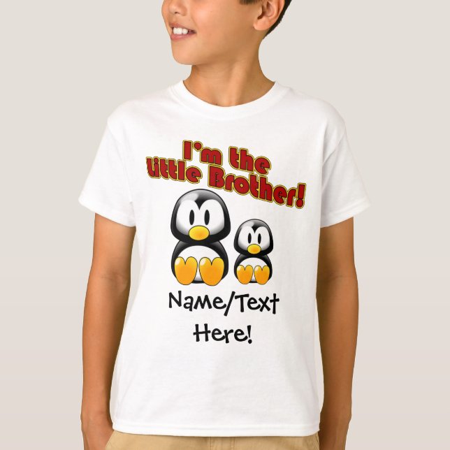 I'm the Little Brother 2 Penguins T-Shirt (Front)