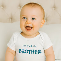 I'm the Little Brother Modern Colourful Boy's Baby