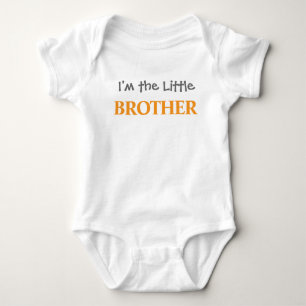 I'm the Little Brother Modern orange Boy's Baby  Bodysuit