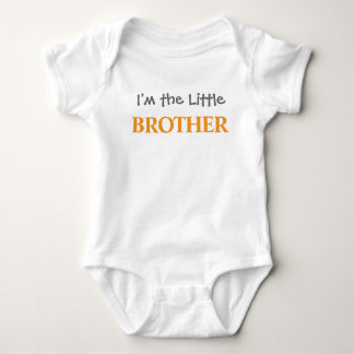 I'm the Little Brother Modern orange Boy's Baby  Bodysuit