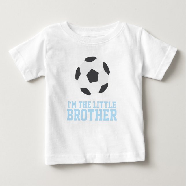 "I'm the Little Brother" Soccer Jersey Number Baby T-Shirt (Front)