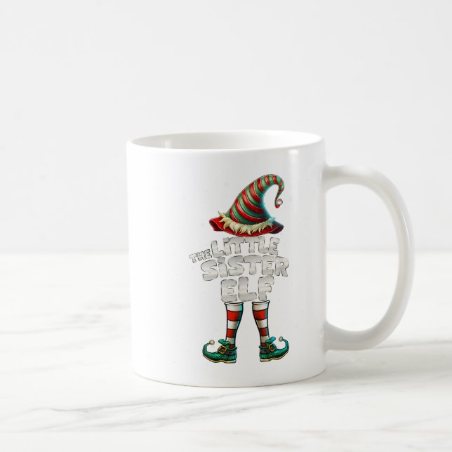 I'm The Little Sister Elf Family Matching Group Ch Coffee Mug (Right)