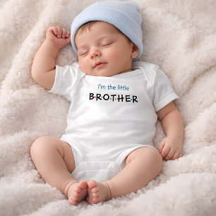 I'm the Little Sister Modern Colorful Boy's  Baby Bodysuit