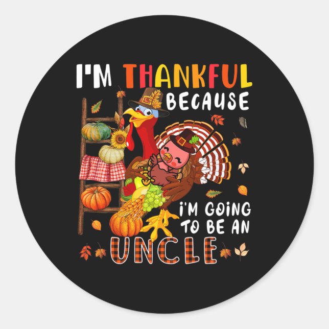 I'm The Loud Turkey Boys Funny Thanksgiving Fall A Classic Round Sticker (Front)