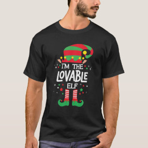 I'm The Lovable Elf Family Group Matching Christma T-Shirt