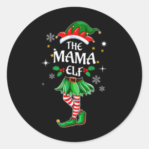 I'm The Mama Elf Cute Family Christmas Matching Classic Round Sticker