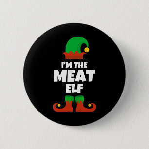 I'm The Meat Elf Family Christmas Funny Bbq Grilli 6 Cm Round Badge