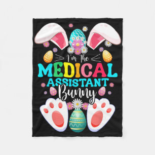 I'm The Medical Istant Bunny Easter Day Rabbit Mat Fleece Blanket