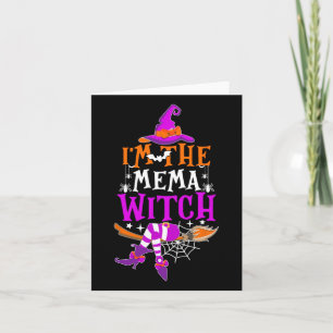 I'm The Mema Witch Fun Halloween Family Matching Card