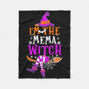 I'm The Mema Witch Fun Halloween Family Matching  Fleece Blanket