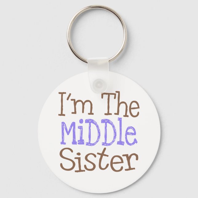 I'm The Middle Sister (Purple) Key Ring (Front)