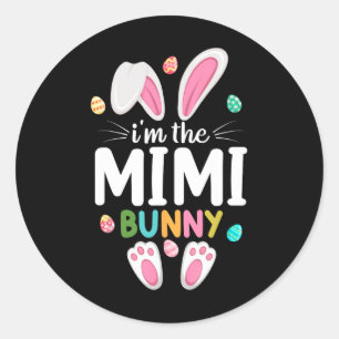I'm The Mimi Bunny Matching Family Easter Classic Round Sticker