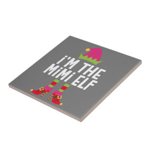 I'm The Mimi Elf Matching Christmas Costume Ceramic Tile
