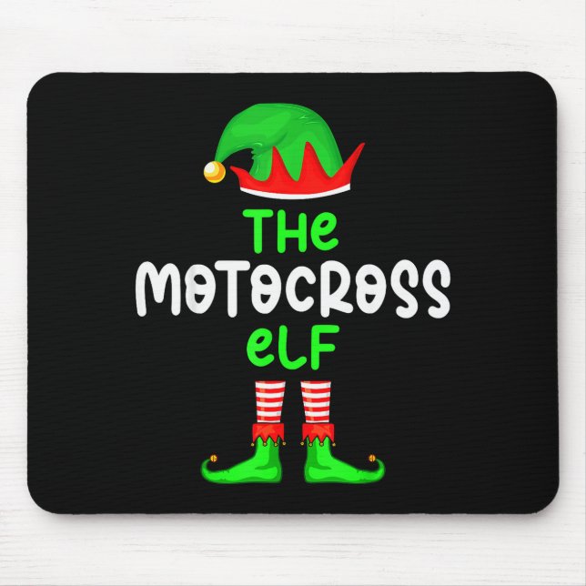 I'm The Motocross Elf Dirt Bike Christmas Matching Mouse Pad (Front)