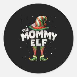 I'm The Mummy Elf Family Matching Group Christmas  Classic Round Sticker
