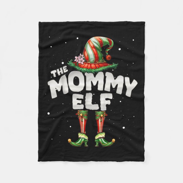 I'm The Mummy Elf Family Matching Group Christmas  Fleece Blanket (Front)