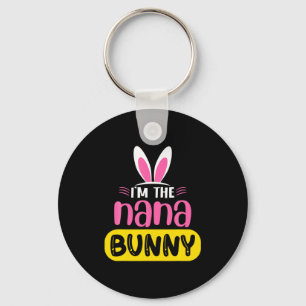 Im The Nana Bunny Rabbit Ears Egg Funny Easter Da  Key Ring