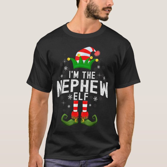 I'm The Nephew Elf Christmas Family Pjs Costume  T-Shirt (Front)