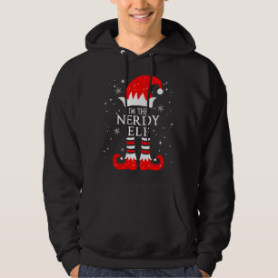 I'm The Nerdy Elf Matching Funny Christmas Family Hoodie