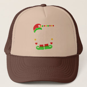 I'm The Nonna Elf Shirt Christmas Family Elf Costu Trucker Hat