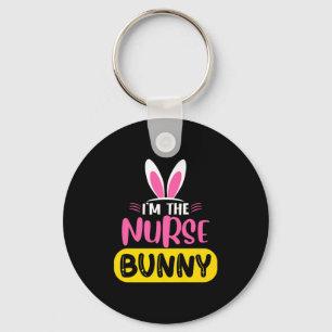 Im The Nurse Bunny Rabbit Ears Egg Funny Easter D Key Ring