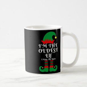 I'm The Oldest Elf Santa Claus Helpers Matching Fa Coffee Mug
