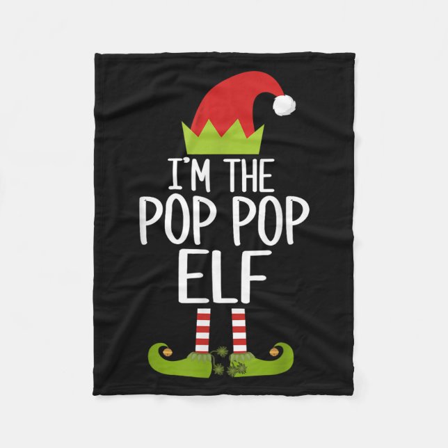 I'm The P P Elf Shirt Matching Christmas Family S_ Fleece Blanket (Front)