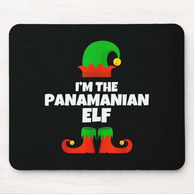 I'm The Panamanian Elf Family Pajama Christmas Fun Mouse Pad (Front)