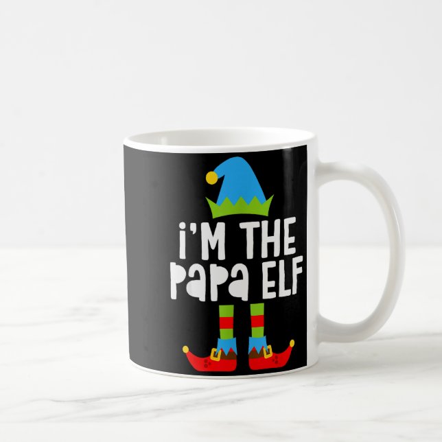 I'm The Papa Elf Shirt Men Matching Elf Papa Chris Coffee Mug (Right)