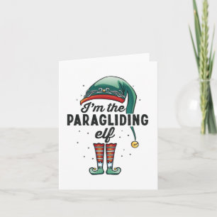 I'm the Paragliding Elf Christmas Gift Xmas Card