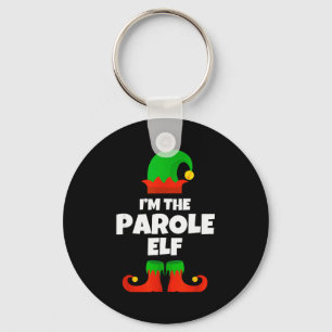 I'm The Parole Elf Family Pajama Christmas Officer Key Ring