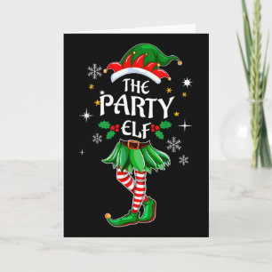 I'm The Party Elf Cute Family Christmas Matching  Card