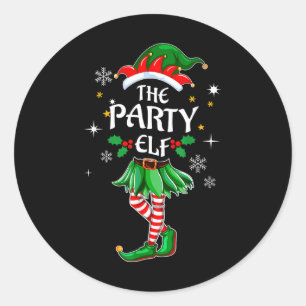 I'm The Party Elf Cute Family Christmas Matching Classic Round Sticker