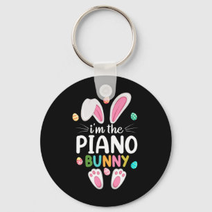 I'm The Piano Bunny Matching Family Easter  Key Ring