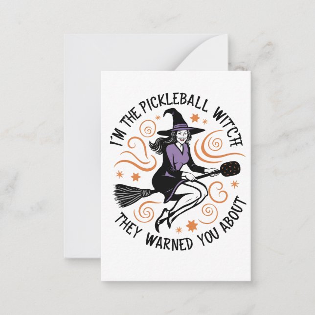I'm the Pickleball Witch They warned You About   Card (Front)