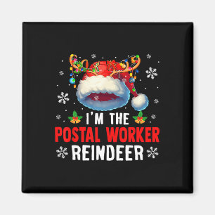 I'm The Postal Worker Reindeer Xmas Santa Reindeer Magnet