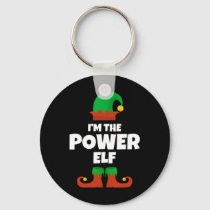 I'm The Power Elf Family Pajama Christmas Funny  Key Ring