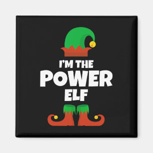 I'm The Power Elf Family Pajama Christmas Funny  Magnet