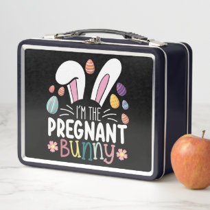 I'm The Pregnant Bunny Mum Easter Family Matching Metal Lunch Box