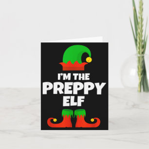 I'm The Preppy Elf Family Pajama Christmas Funny  Card