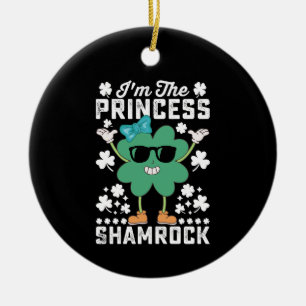 I'm The Princess Shamrock St Patrick's Day Irish Ceramic Ornament
