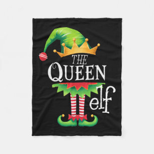 I'm The Queen Elf Matching Christmas Costume  Fleece Blanket