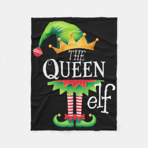 I'm The Queen Elf Matching Christmas Costume Fleece Blanket