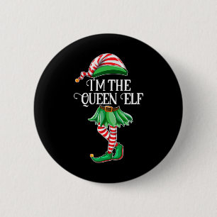 I'm The Queen Elf Matching Family Pyjamas Christma 6 Cm Round Badge