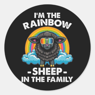 I'm The Rainbow Sheep In The Family Pride Month Classic Round Sticker