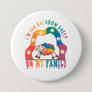 I'm the Rainbow Sheep of My Family – Pride Sheep 7.5 Cm Round Badge