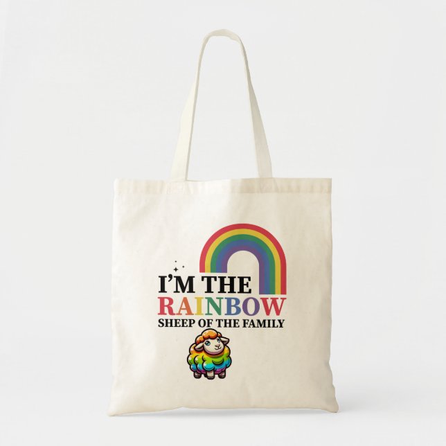 I'm the Rainbow Sheep of the Family LGBTQ  Tote Bag (Front)