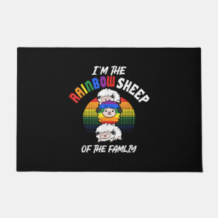 Im The Rainbow Sheep Of The Famliy Present Doormat