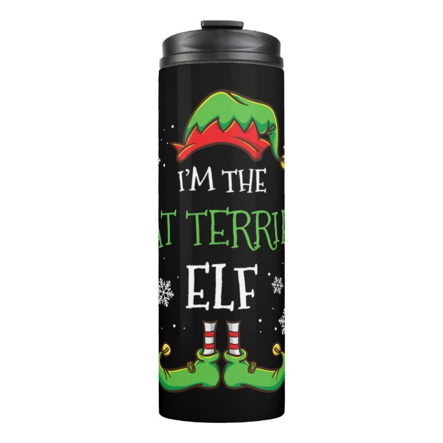 Im The Rat Terrier Elf Christmas   Thermal Tumbler (Front)