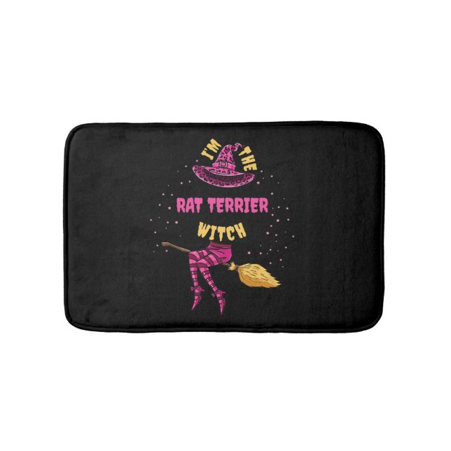 Im The Rat Terrier Witch Halloween Matching   Bath Mat (Front)